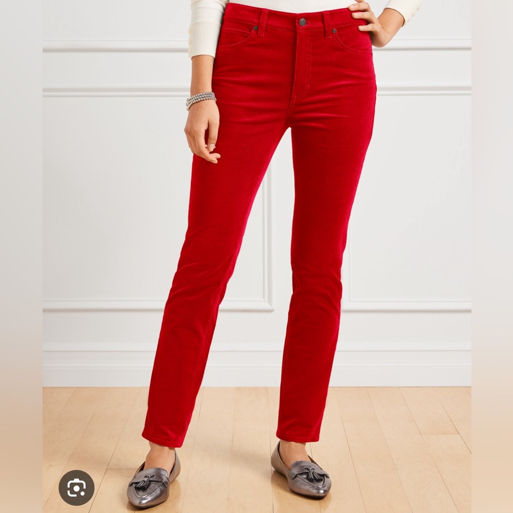 TALBOTS High-Waist Straight-Leg Cords
